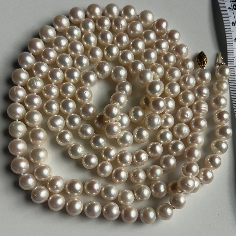 Genuine Pearl Necklace 50in